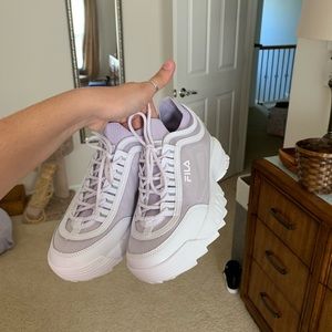 UO exclusive Fila Disruptors with Sock/Mesh lining